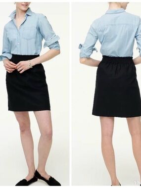 J.Crew Factory linen-cotton blend city skirt size 12